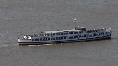 A passenger ship with guests.