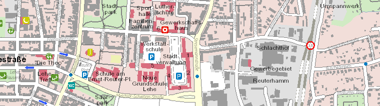 Stadtplanausschnitt