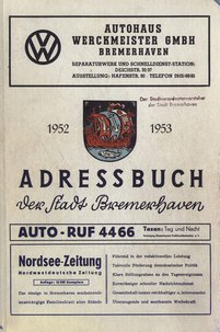 Adressbuch der Stadt Bremerhaven von 1952