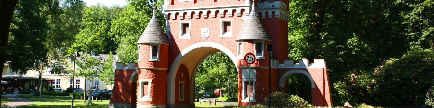A historical park gate.