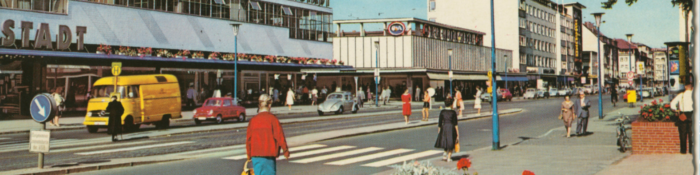 Historisches Foto der Fußgängerzone 1960