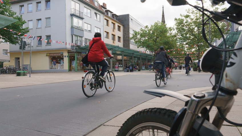 Fahrradfahrer auf der Straße