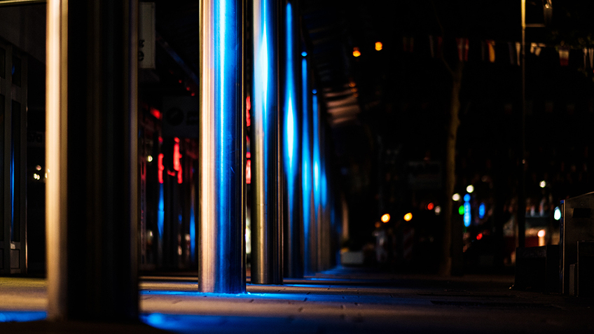 Beleuchtung in der Fußgängerzone