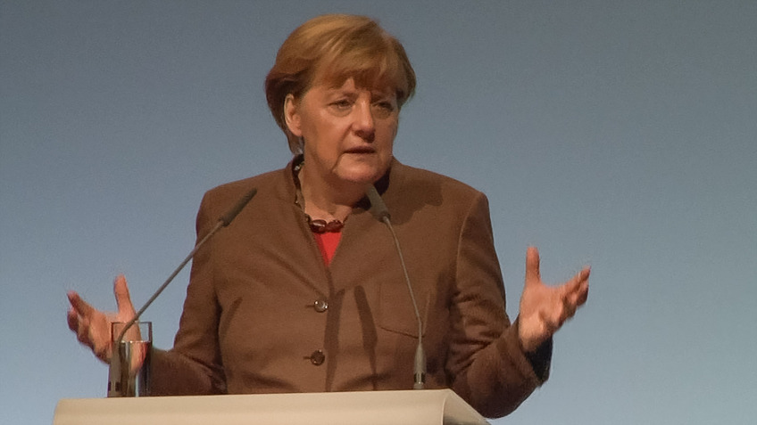 Bundeskanzlerin Merkel während der Nationalen Maritimen Konferenz 2015 in Bremerhaven