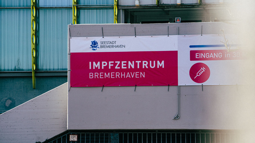Plakat Impfzentrum Bremerhaven