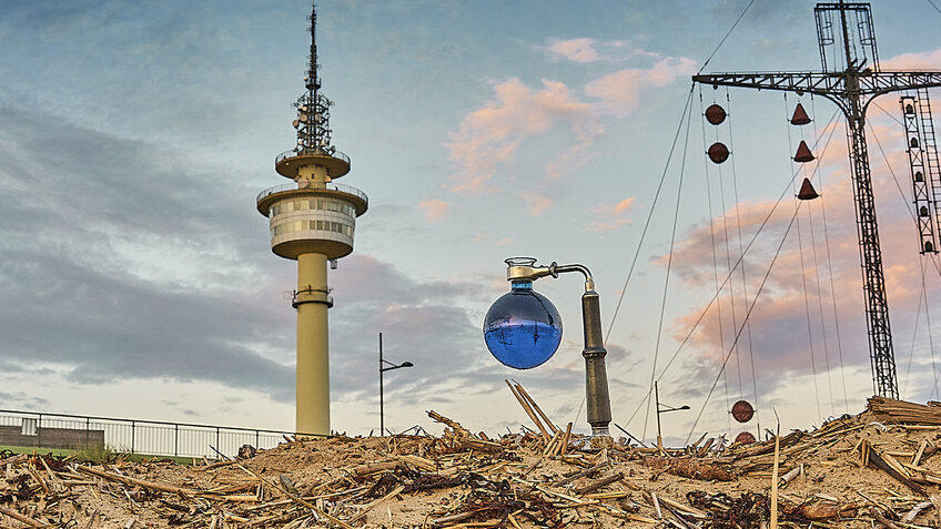 Radarturm, Wasserkolben, Weserstrand
