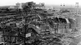  Bau der Fundamente der Nordschleuse, 1929