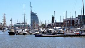 Blick auf Havenwelten Bremerhaven