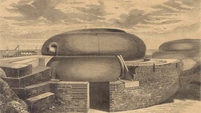Drawing of a gun position.