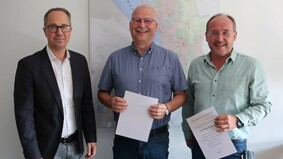 Marco Kewes (von links), Thorsten Brune und Thorsten Klonczinski. 