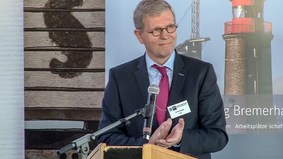 Der scheidende Präses Harald Emigholz beim Wirtschaftsdialog 2017