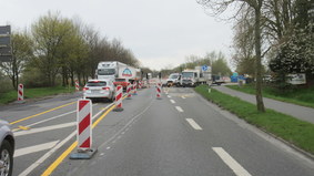 Bauarbeiten in der Weserstraße