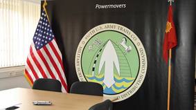 Der Konferenzraum der 950th U.S. Army Transportation Company "the Powermovers"