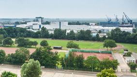 Die Sportanlage des TSV Wulsdorf auf der Vogelperspektive.