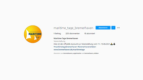 Hinweis auf den Instagram Kanal Maritime Tage