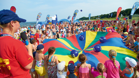 Strandfest mit Kindern und Eltern