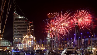 Feuerwerk über dem Alten Hafen