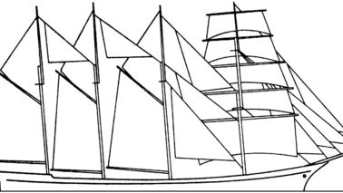 Drawing of a ship.