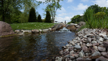 A watercourse in a park.