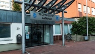 Eingangsbereich des Technischen Rathauses in der Fährstraße