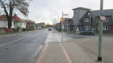 Verkehrssituation vor dem Ausbau: Mecklenburger Weg/Alter Postweg