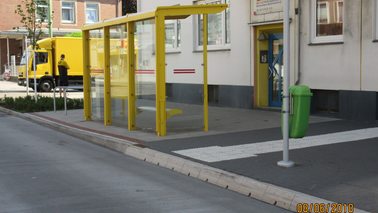 barrierefreie Haltestelle in der Borriesstraße