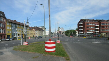 Provisorische Ampelanlage an der Borriesstraße