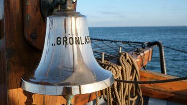 A bell on a ship.