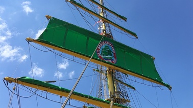 Green sail of Alexander von Humboldt II