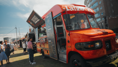 A food truck at the street food festival 