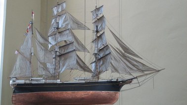 An ship model.