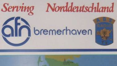Auf dieser Tafel ist das gesammte Sendegebiet von AFN-Bremerhaven zu erkennen.