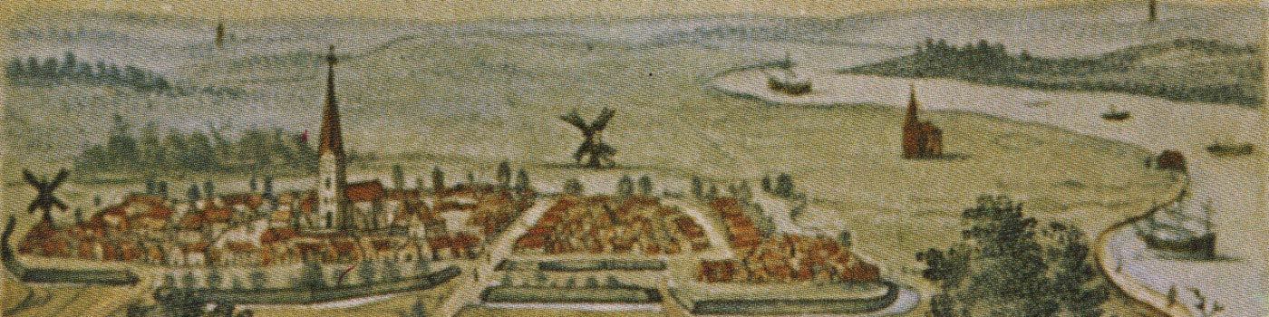 Ausschnitt aus einem altem Dillich-Stich von Lehe aus dem Jahr 1604